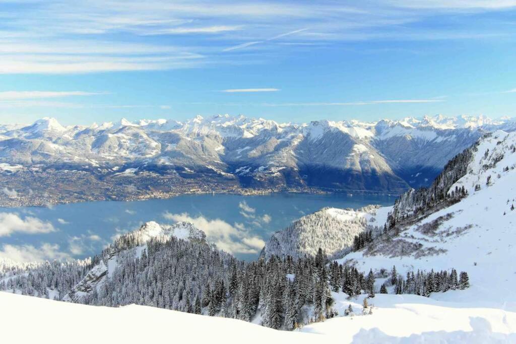 Duplex En Station Vue Sur Lac Leman Thollon-les-Memises Buitenkant foto