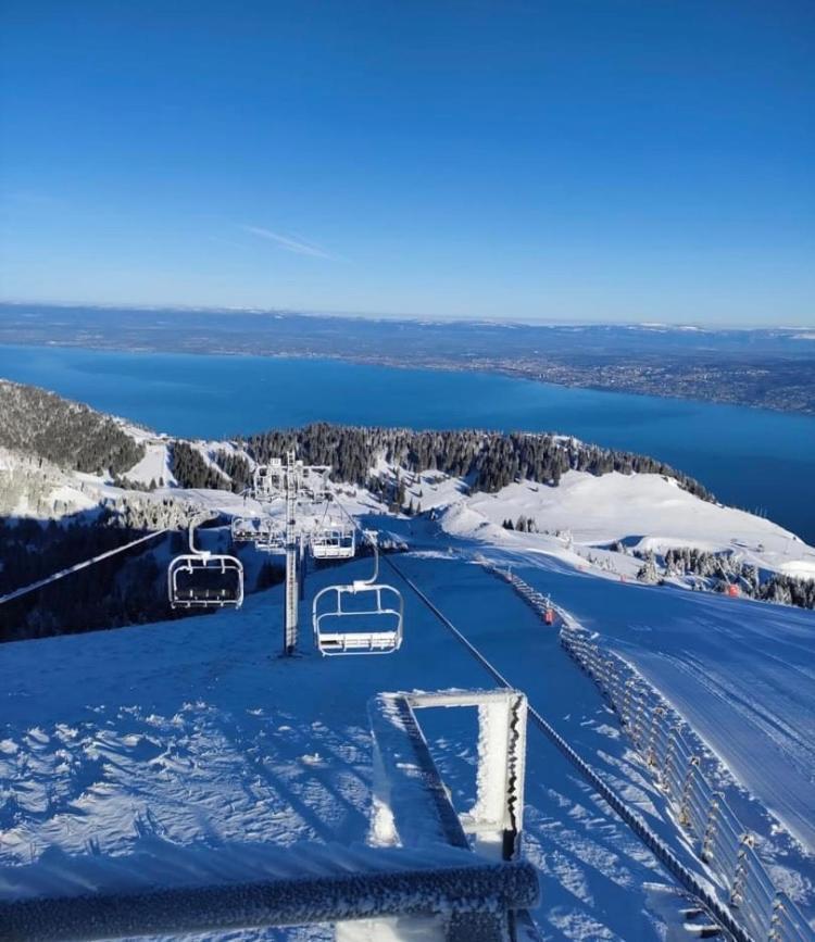 Duplex En Station Vue Sur Lac Leman Thollon-les-Memises Buitenkant foto